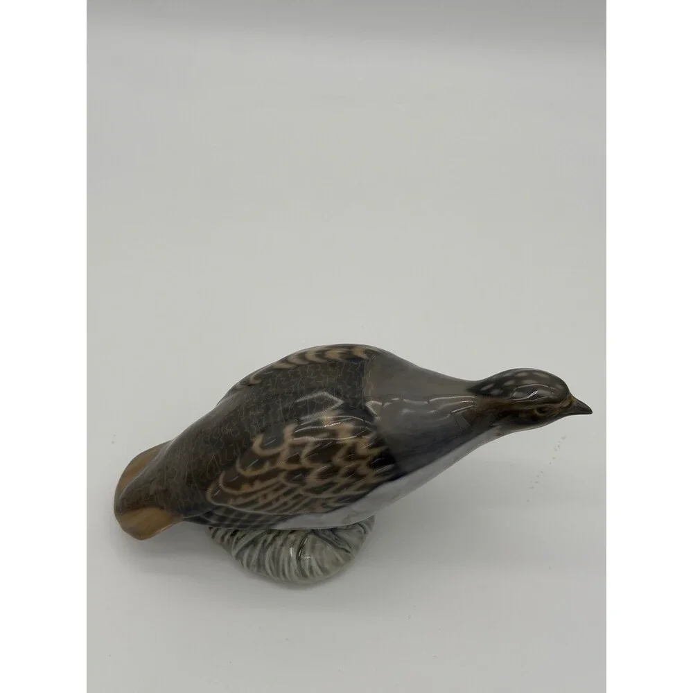 Royal Copenhagen Partridge Bird Porcelain Denmark Signed Peter Herold Figurine